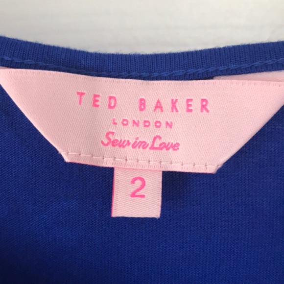 Ted Baker London Blue Sequined Top NWOT - Picture 4 of 6